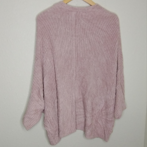 Barefoot Dreams CozyChic Lite Blush Pink Ribbed Knit Shrug Cardigan Sweater 2X - Picture 4 of 7